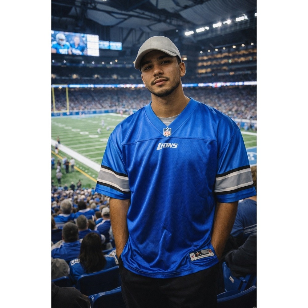 Detroit Lions NFL Pro Line Jersey 3XL Blue Football Jersey